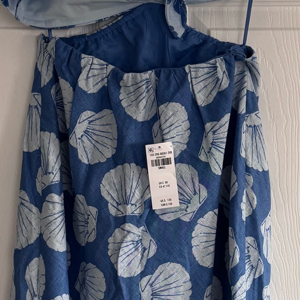 Abercrombie & Fitch Blue and White Backless Dress - Picture 7 of 7